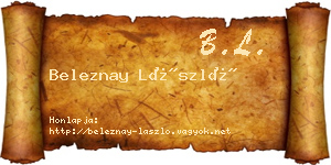 Beleznay László névjegykártya